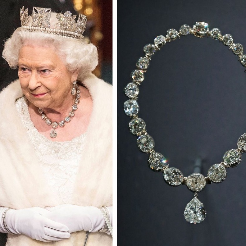 قلادات الملكة إليزابيث الثانية.. وراء كل واحدة حكاية
