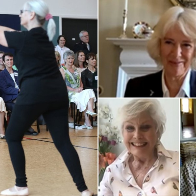 كاميلا باركر تلقت دروس باليه خلال الحجر المنزلي