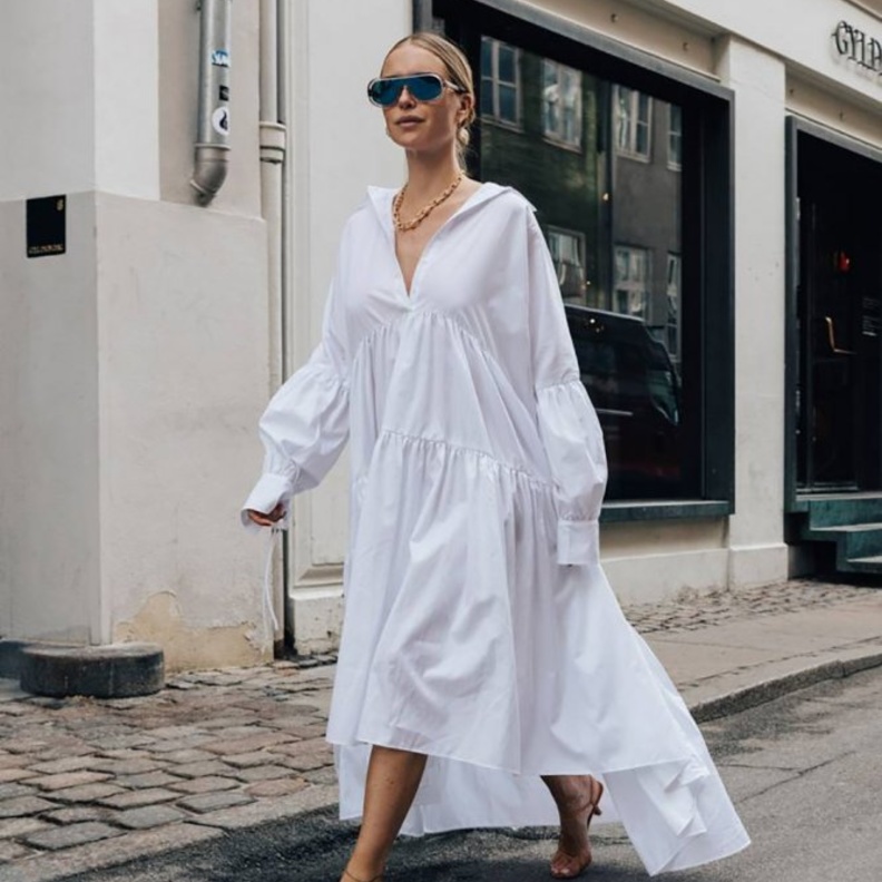 تنسيقات مميزة ومريحة في فساتين واسعة موضة هذا الموسم