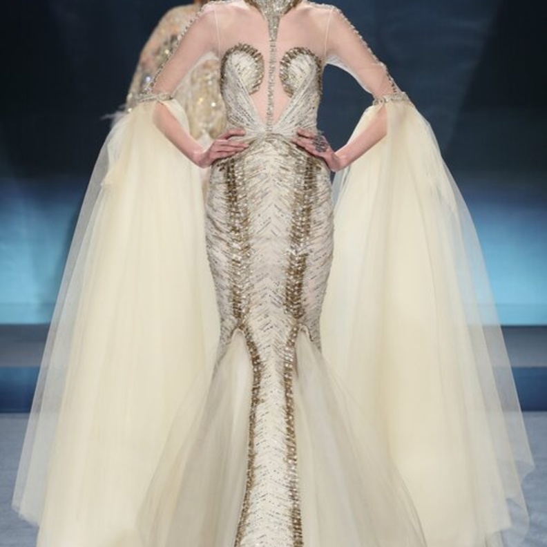  اجمل فساتين خطوبة من زياد نكد بقصة حورية البحر