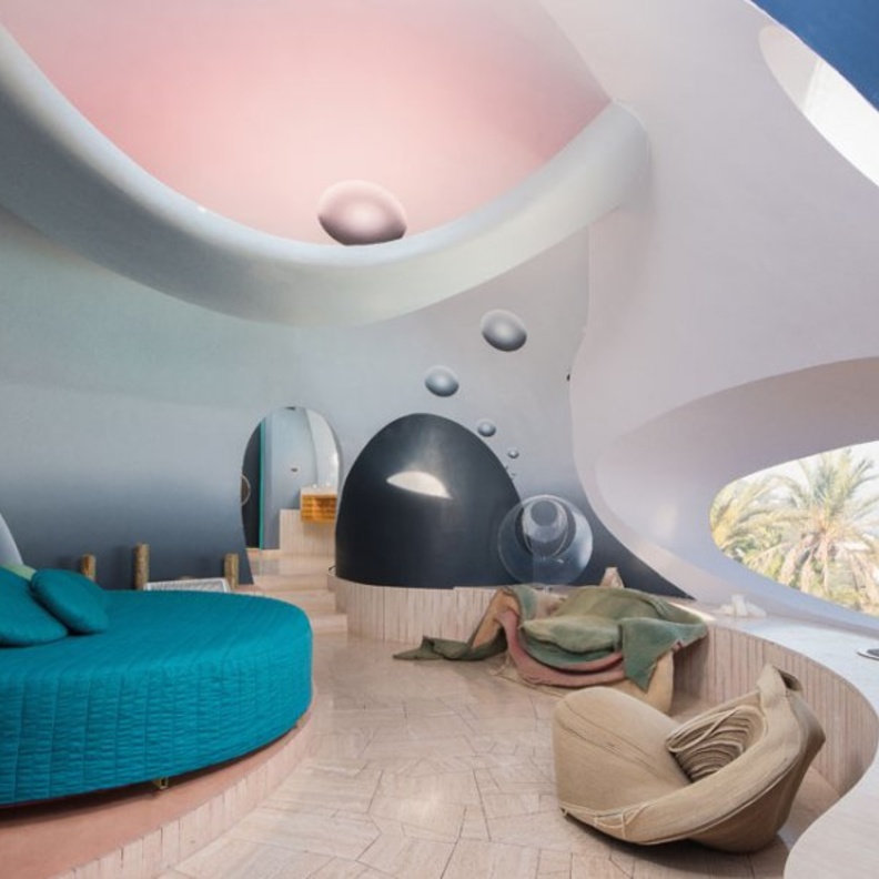 إحدى غرف النوم Les Palais Bulles