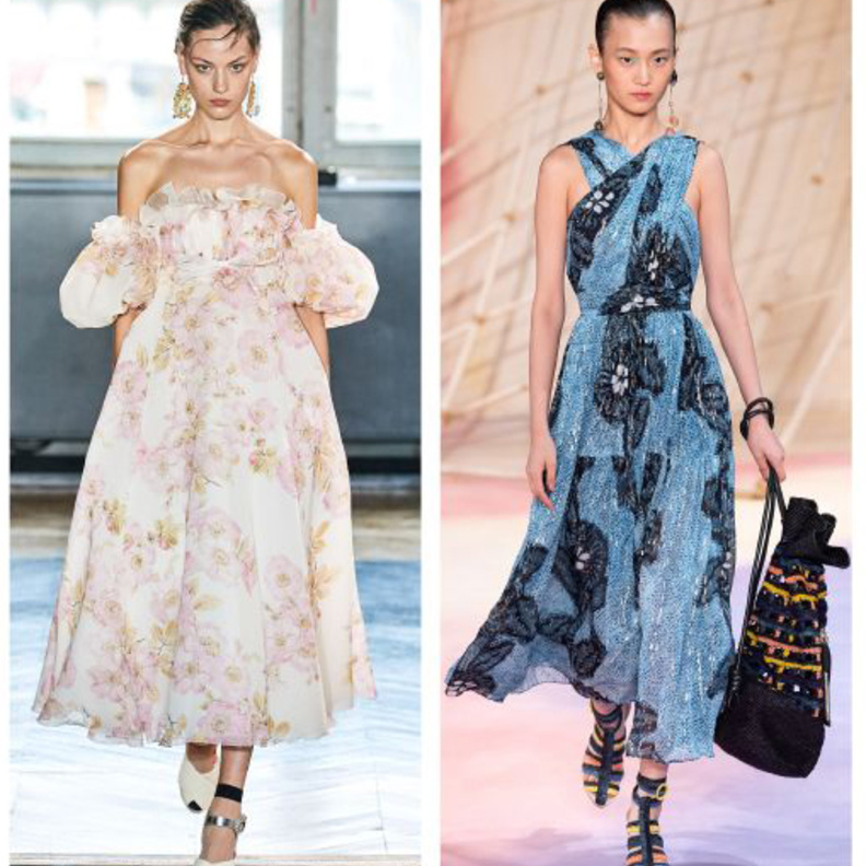 تألقي باطلالات جذابة ومميزة بالفساتين المزينة بالورود