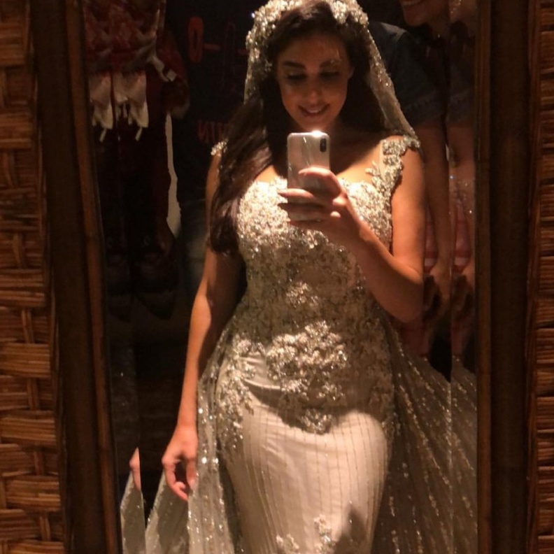  فستان زفاف ياسمين صبري بمسلسل ليلة هنا وسرور