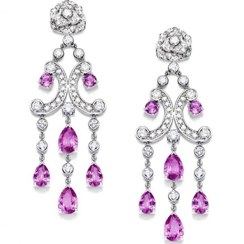  أقراط شاندلير ملونة من Piaget