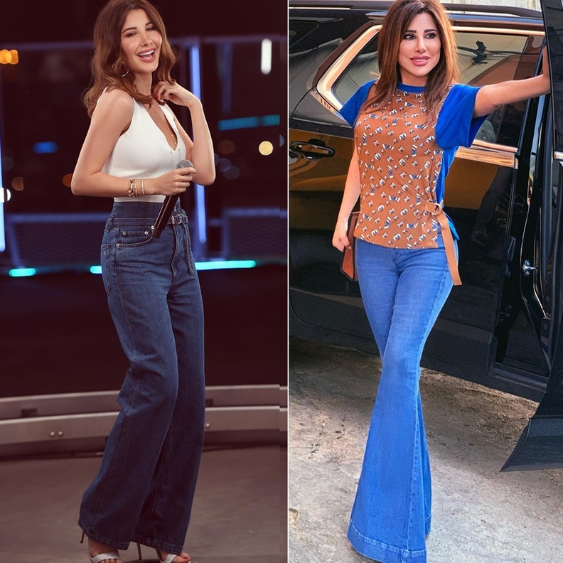  من الأجمل والأكثر أناقة بموضة الجينز بين نجوى كرم ونانسي عجرم