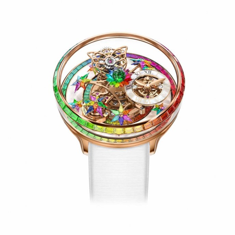 ساعة Fleurs de Jardin Rainbow من جاكوب أند كو