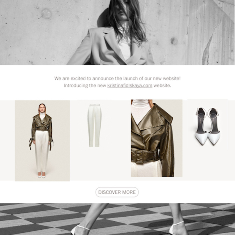 كريستينا فيديلسكايا تطلق موقعًا إلكترونيًا جديدًا ومنصة للتجارة الإلكترونية
