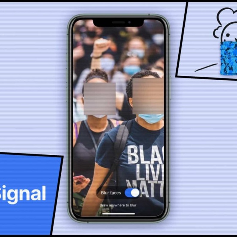تطبيق سيجنال Signal للتراسل يدعم الآن ميزة طمس الوجوه في الصور