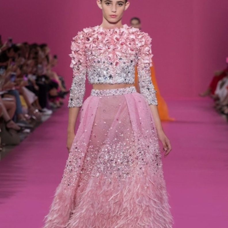  فساتين خطوبة راقية و متوسطة الطول من مجموعة المصمم اللبناني جورج حبيقة 