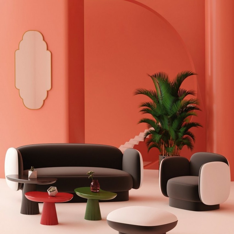 الأسود مع الألوان القوية في ديكور عصري وجريء