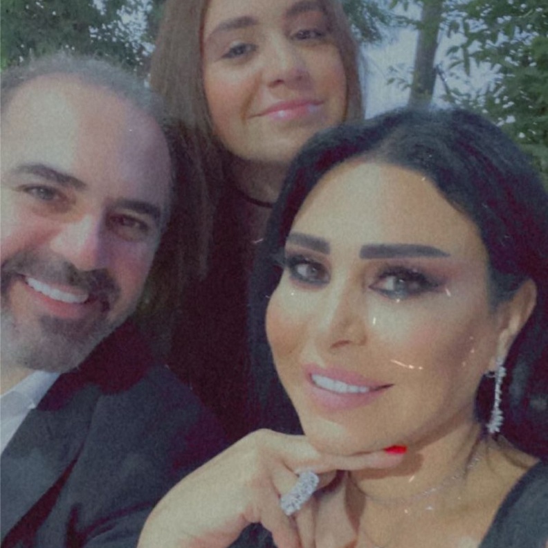 وائل جسار وزوجته وابنته