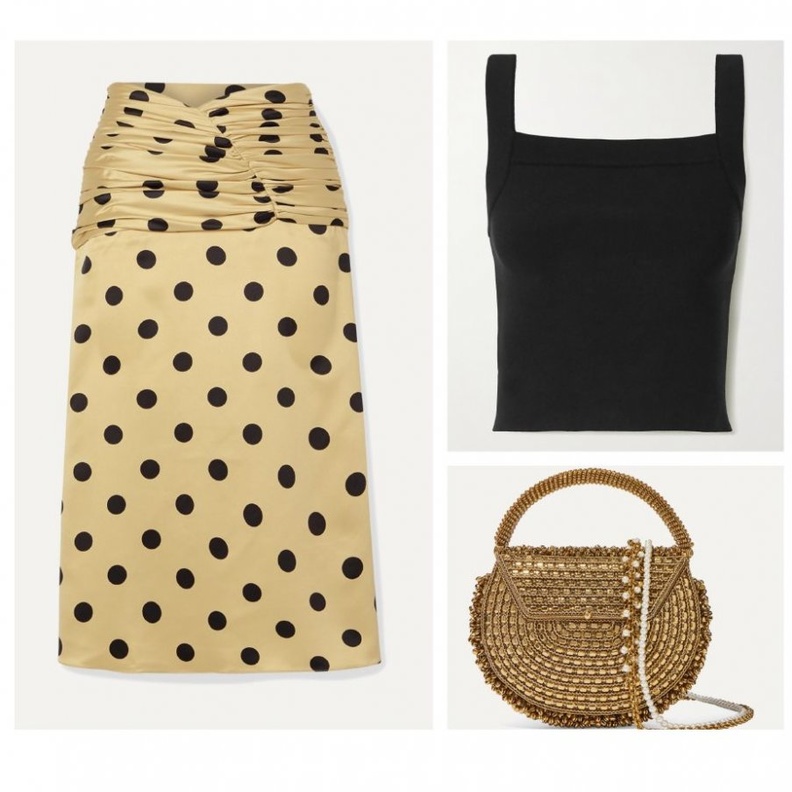 أناقة ورقي بستايل جذاب بالتنورة بتقشة البولكا