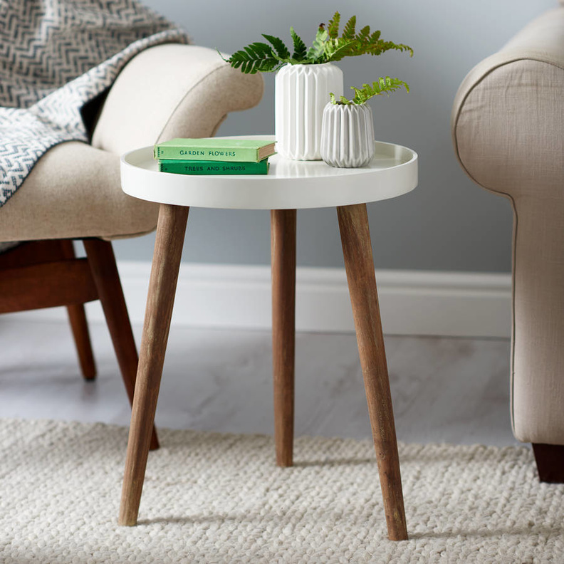  ديكور طاولة قهوة بسيط من أحواض النباتات والكتب