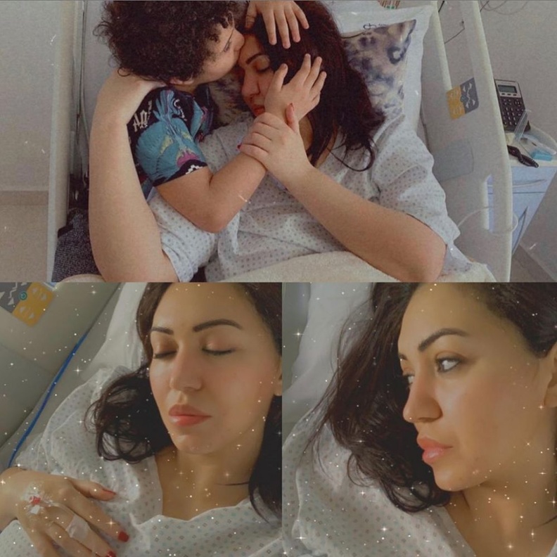 أسما لمنور في الستشفى