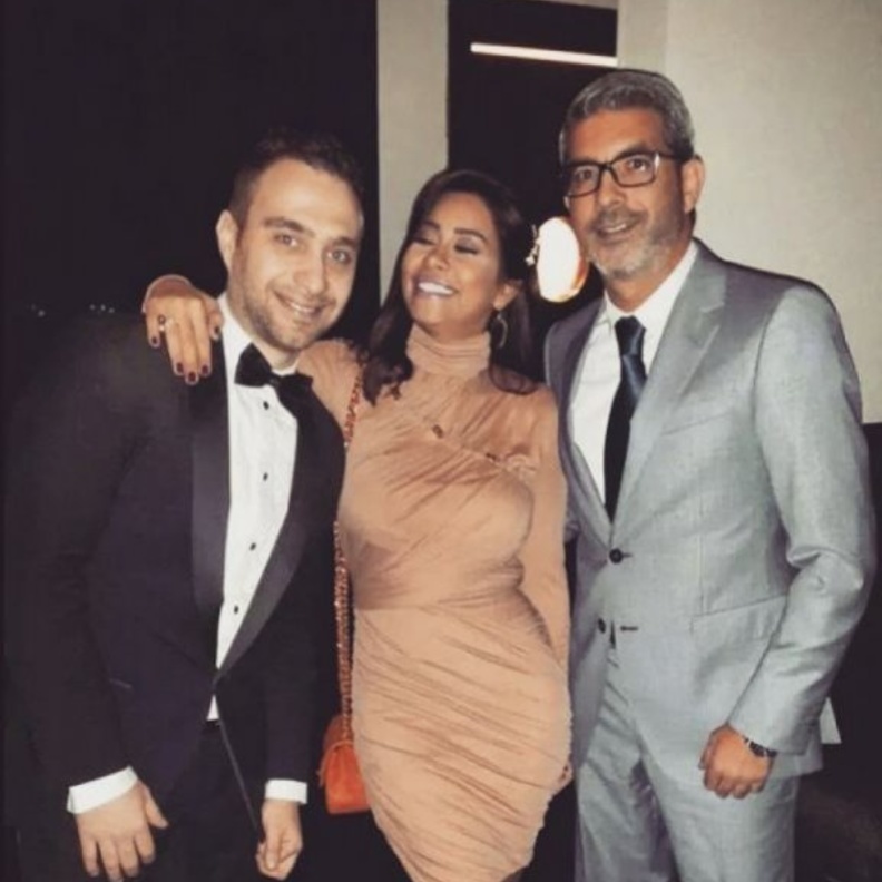 شيرين وحسام حبيب ومدير اعمالها السابق