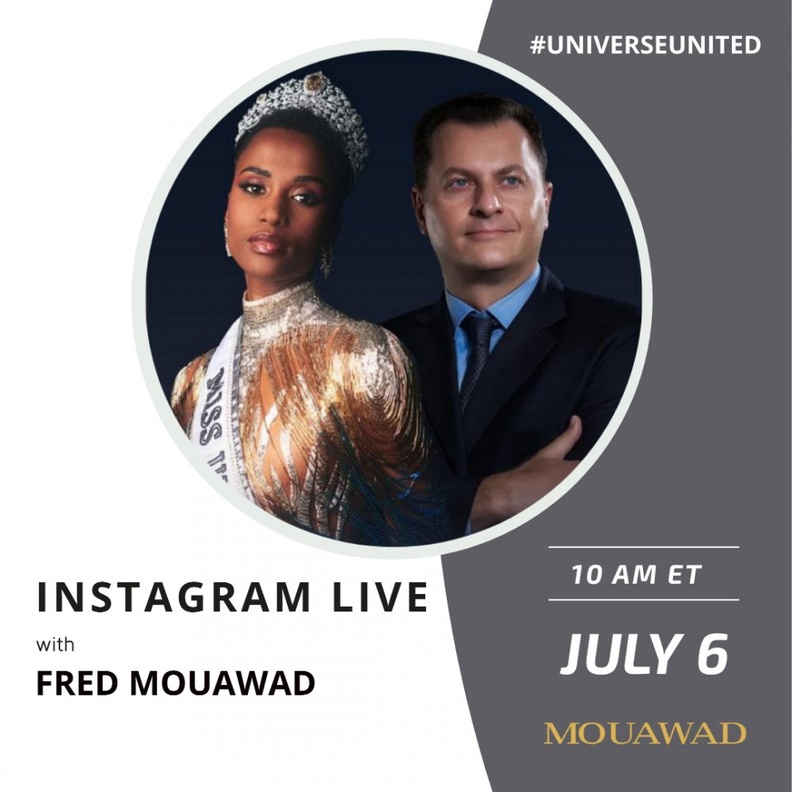  لقاء لايف بين فريد معوّض و ملكة جمال العالم زوزيبيني تونزي 