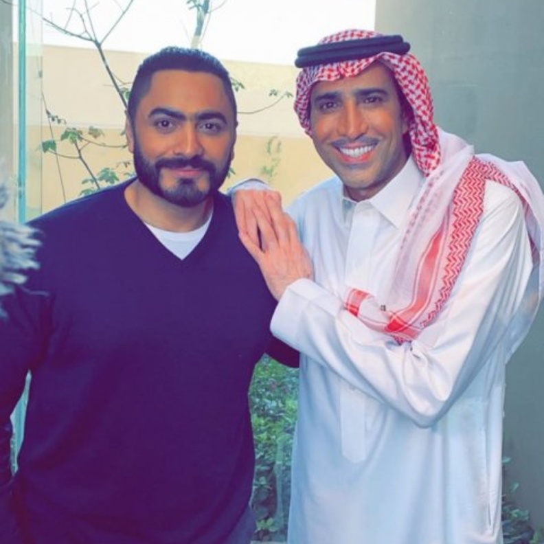 فايز المالكي وتامر حسني في "مش أنا"