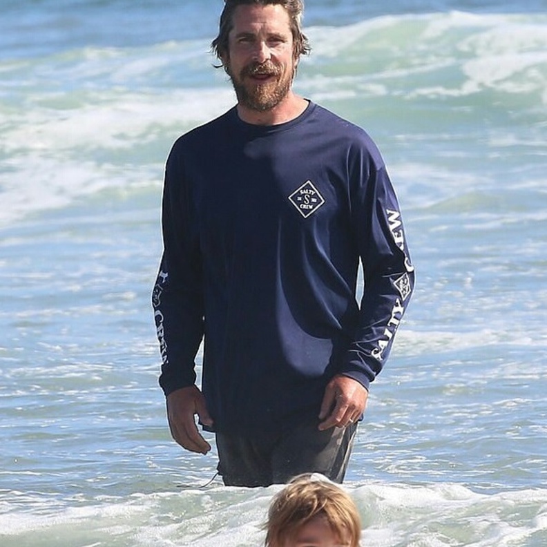 كريستيان بيل و ابنه