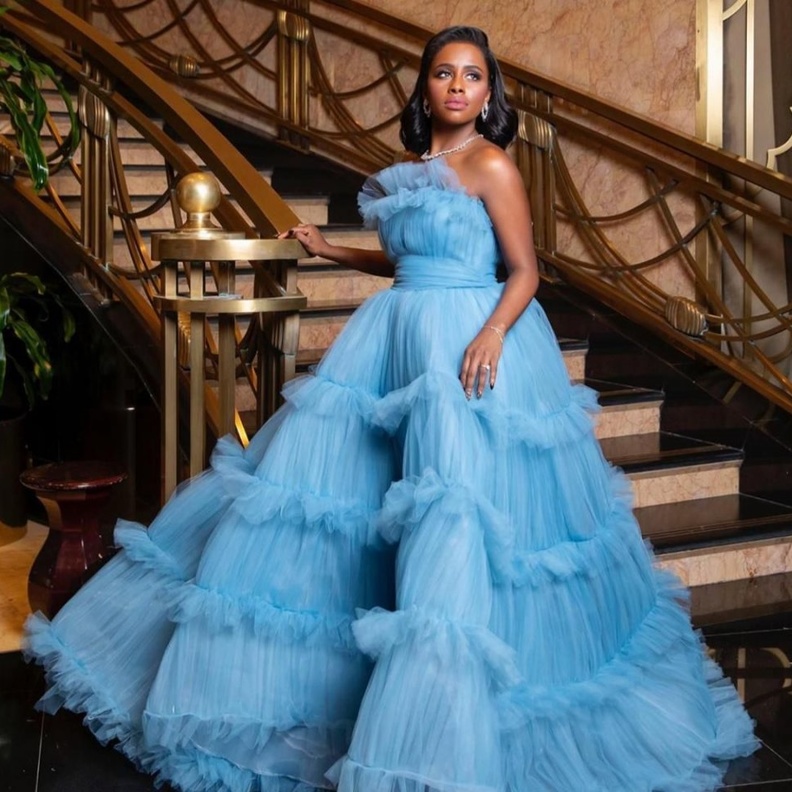 داليا مبارك بفستان من lefashion