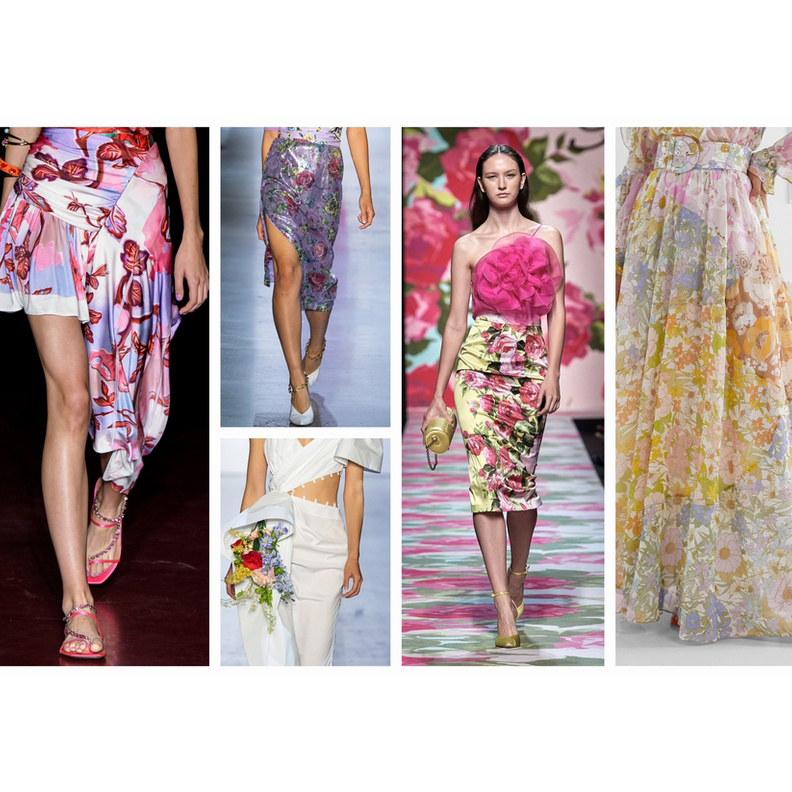  أحدث موديلات تنانير بنقشة الورود بتصاميم منوعة وجذابة