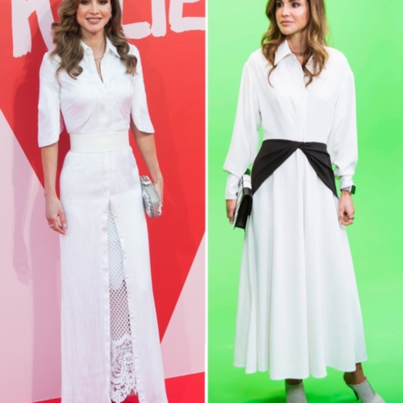  اجمل موديلات فساتين واسعة بيضاء من وحي الملكة رانيا لـ عيد الاضحى 2020