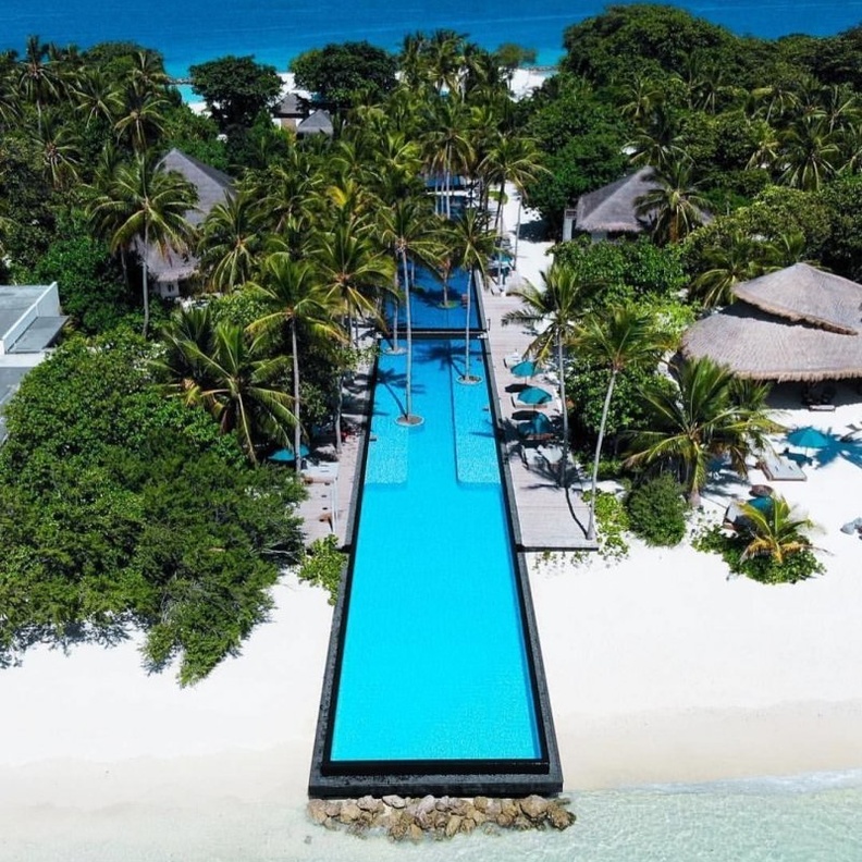  حوض السباحه الخاص بالمنتجع فيرمونت مالديفز