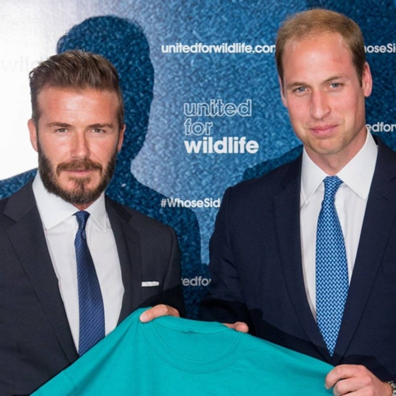 ‎ديفيد بيكهام والأمير وليام 