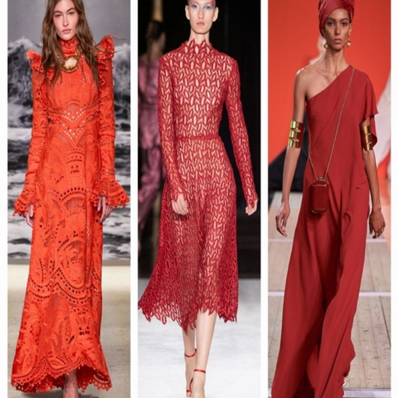 موديلات أزياء جذابة باللون الأحمر من عروض الأزياء العالمية لصيف 2020