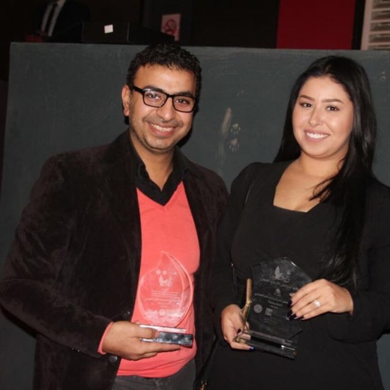 إيناس عز الدين وزوجها