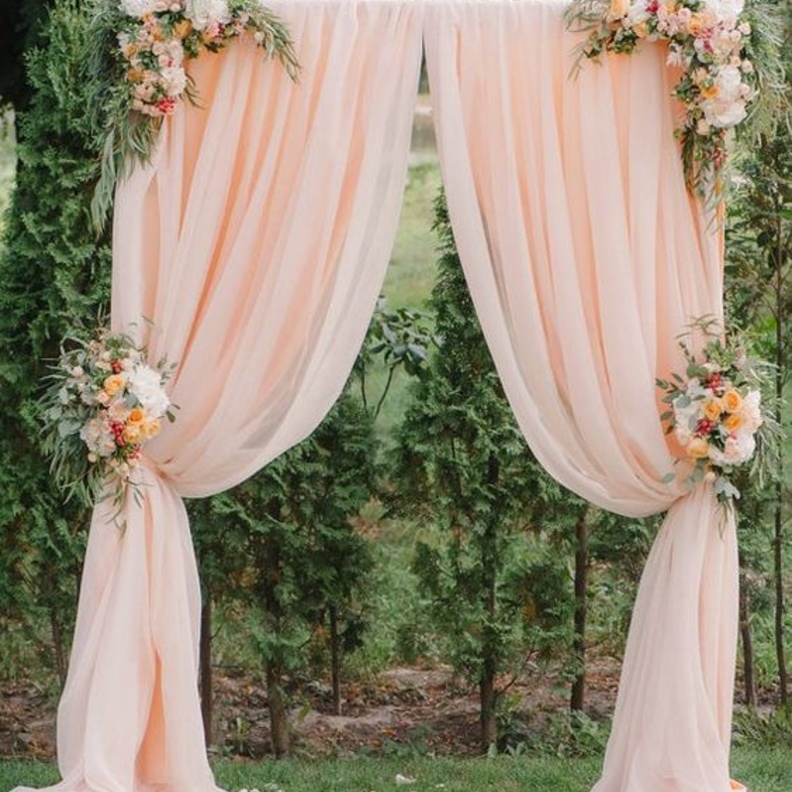 افكار ديكور حفل الزفاف بثيم اللون المشمشي