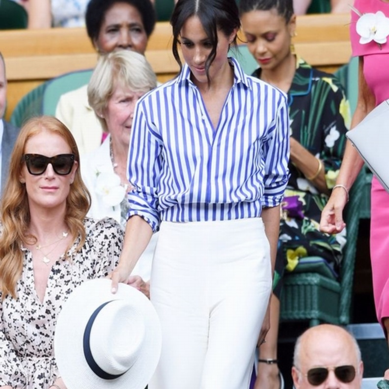 اطلالات ميغان ماركل بالقميص المقلم