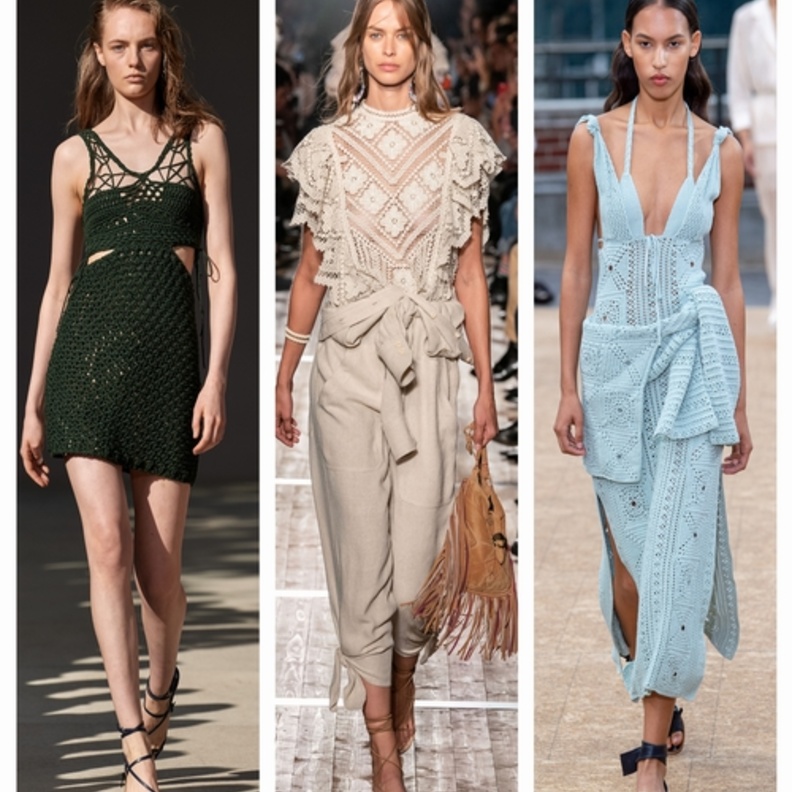 تصاميم الكروشيه كانت حاضرة في عروض الأزياء العالمية