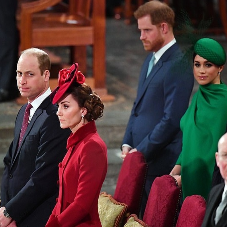 الأمير وليام والأمير هاري مع كيت وميغان