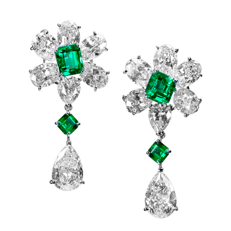 مجوهرات عروس راقية بالألماس والزمرد.. Green Attraction