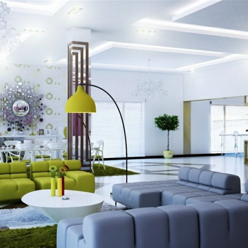 أثاث مودرن وجذاب في ديكور شقة فخمة