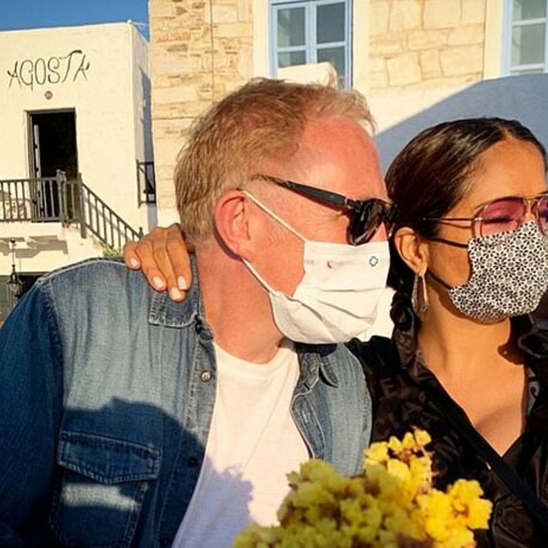 سلمى حايك وزوجها 