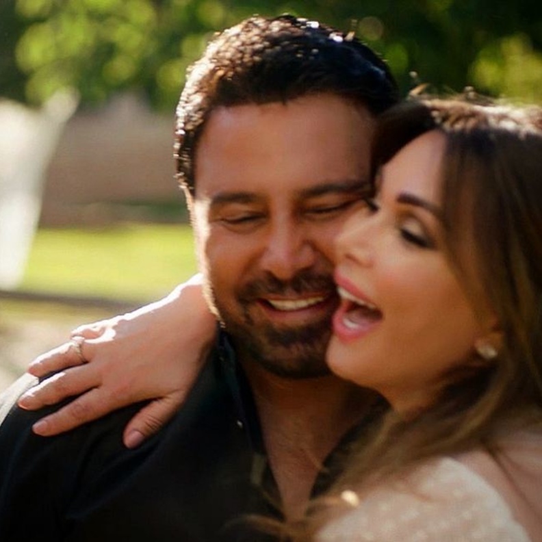 عاصي الحلاني وزوجته