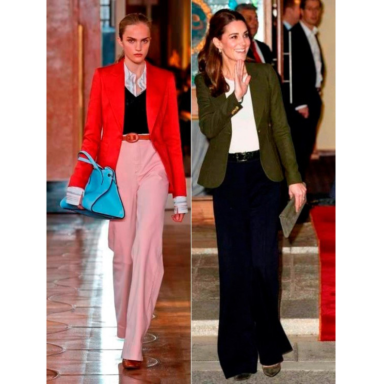  اطلت بالبليزر الابيض مع السروال الكحلي ونسّقت حذاء لوفر مع اللوك