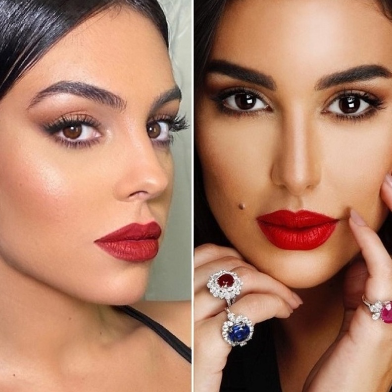 التشابه بين اطلالة ياسمين صبري وجورجينا رودريغيز 2020