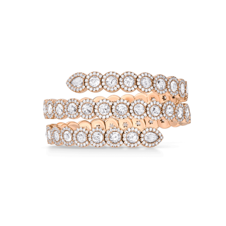 اساور ذهب ابيض من ديفيد موريس David Morris