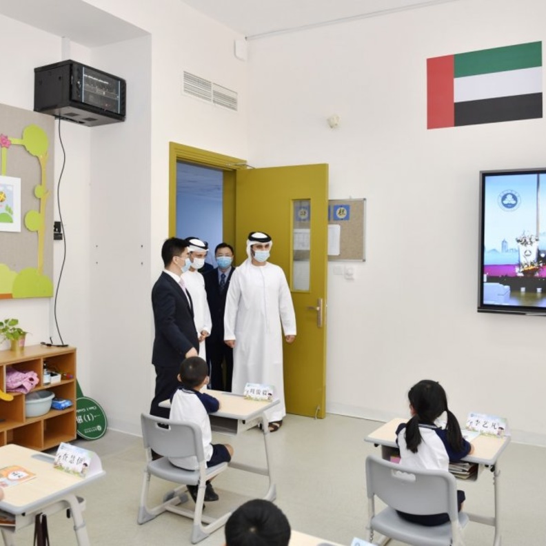 سمو الشيخ منصور بن محمد بن راشد آل مكتوم شهد مراسم الافتتاح 