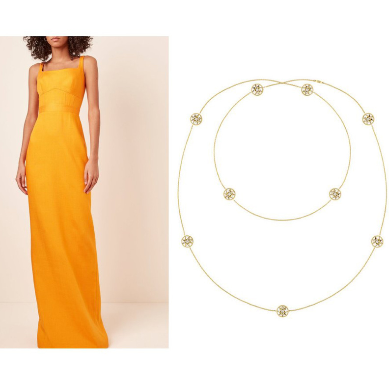 موديلات السلاسل الطويلة من Dior وفستان من Brandon Maxwell