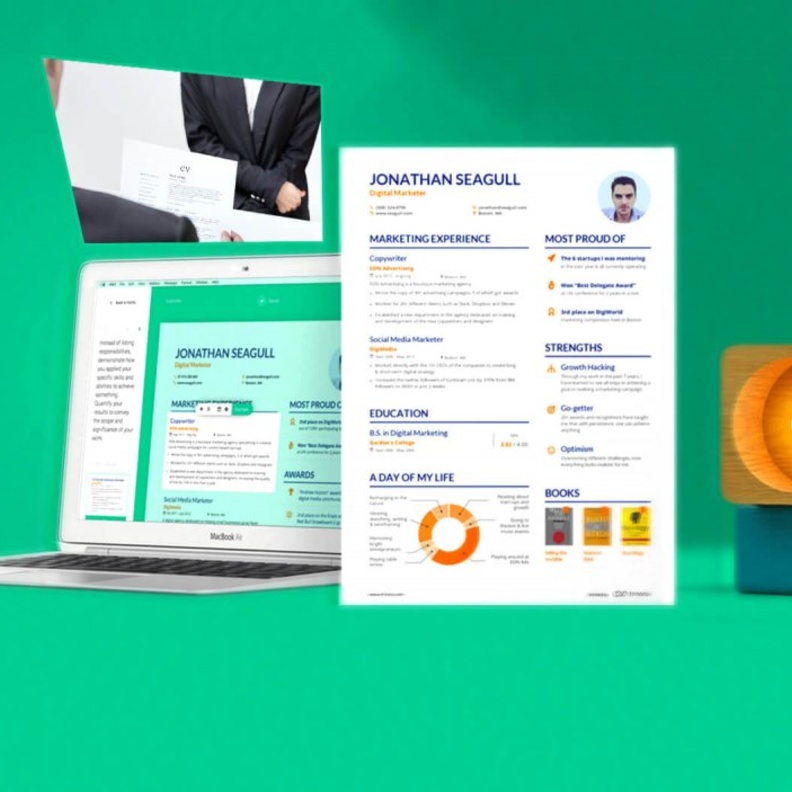يتيح موقع Online Cv Generator إنشاء سيرة ذاتية احترافية بكل سهولة