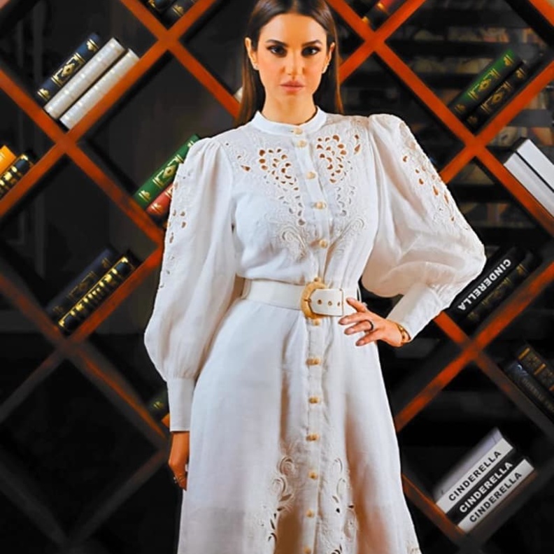 موديلات فساتين باللون الابيض من وحي درة زروق