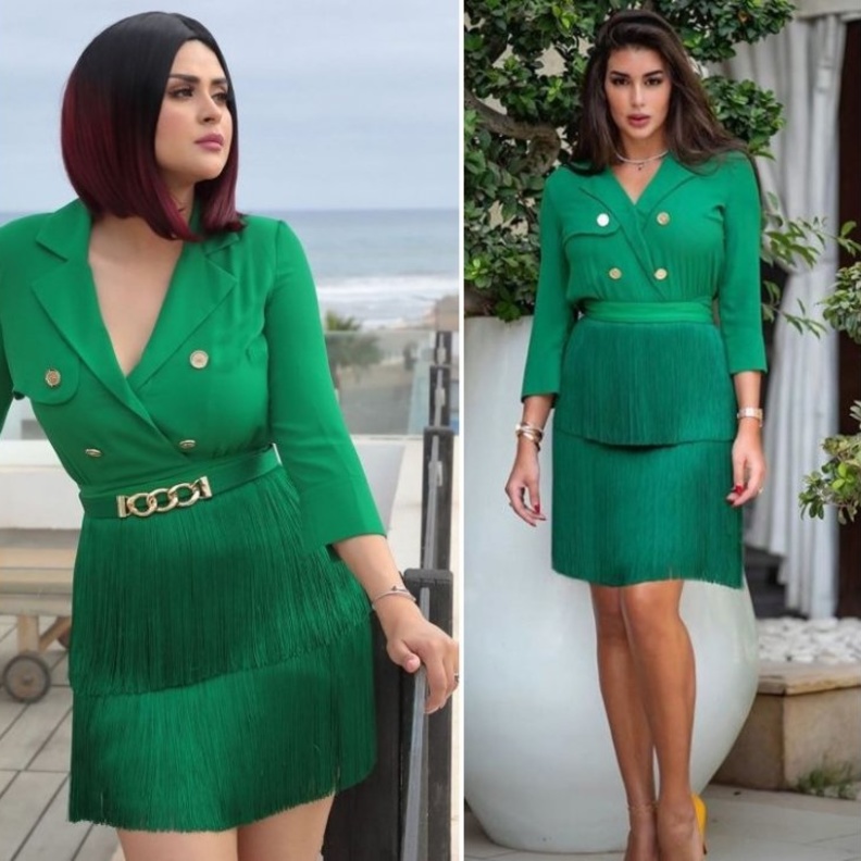 صور اطلالة ياسمين صبري وسلمى رشيد بنفس الفستان من بدت الاجمل