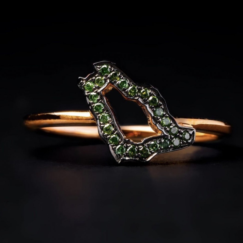 خاتم خريطة المملكة من مجوهرات الجوهرة