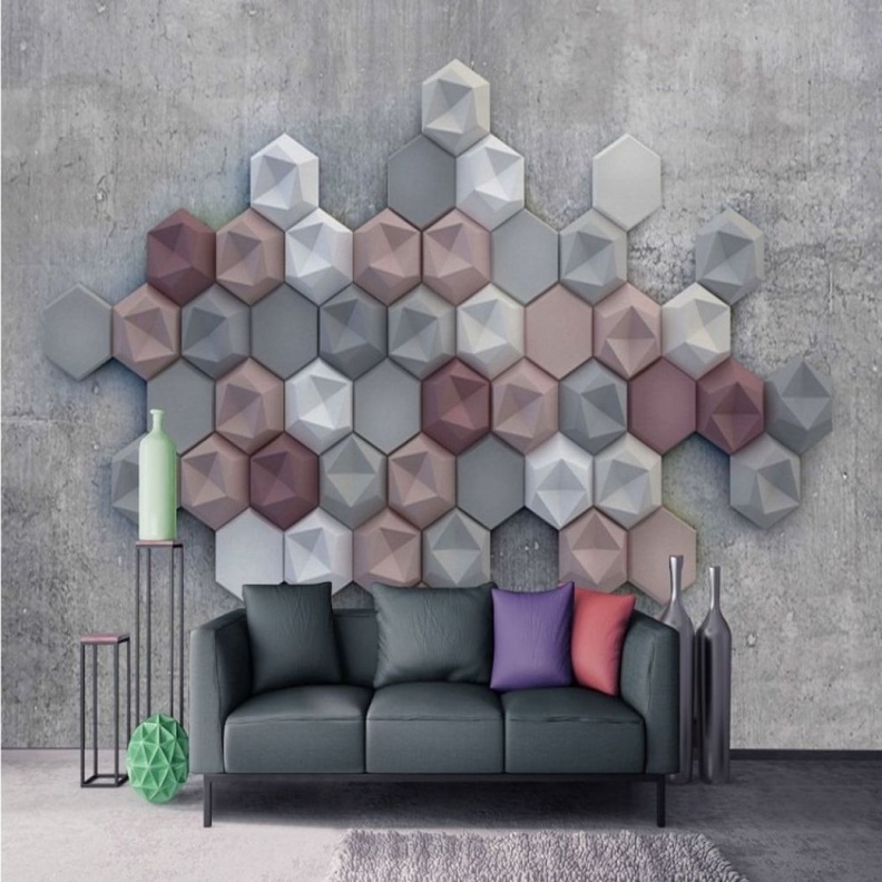  درجات الألوان الصامتة في ديكورات حوائط غرف المعيشة