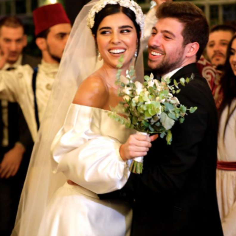 زينة مكي في حفل زفافها