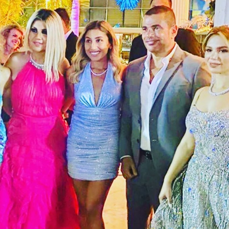 عمرو دياب ودينا الشربيني في حفل زفاف امير شاهين