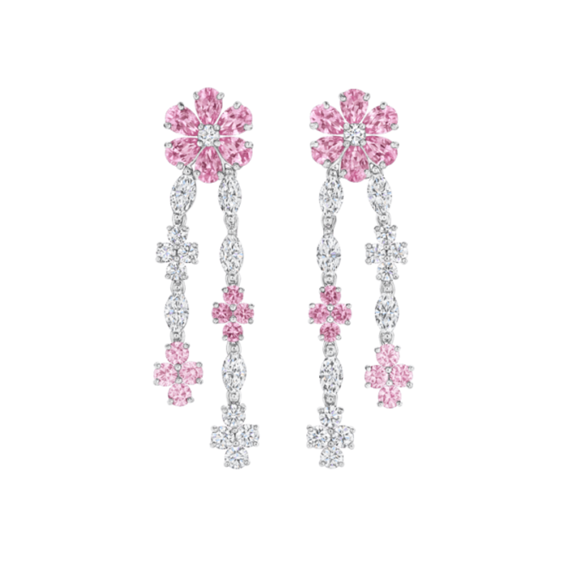 احدث اشكال مجوهرات ناعمة باللون الوردي لشهر اكتوبر من Harry Winston